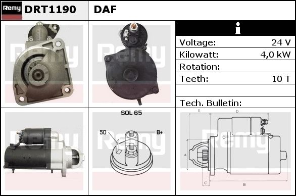 DELCO REMY Стартер DRT1320